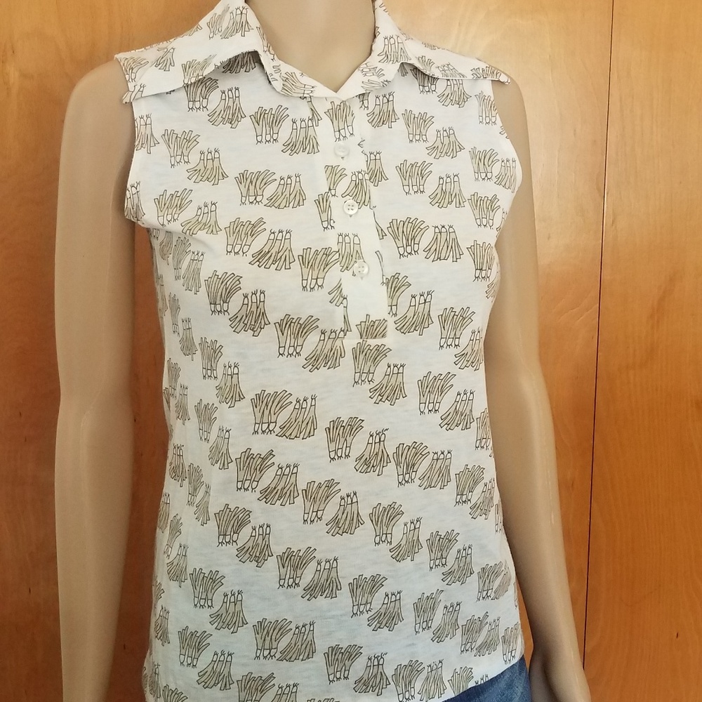 Mid Century Mod Vintage Donnkenny Top 70's Deadstock New!